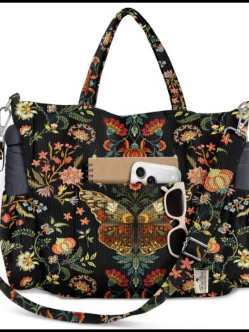 Corduroy Crossbody Tote Bag Large Fits 14in Laptop 3-Way Carry Women